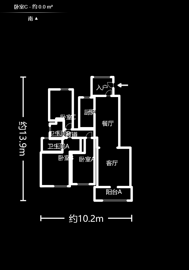 夏威夷碧水春城（碧桂园城市花园）  3室2厅2卫   130.00万户型图