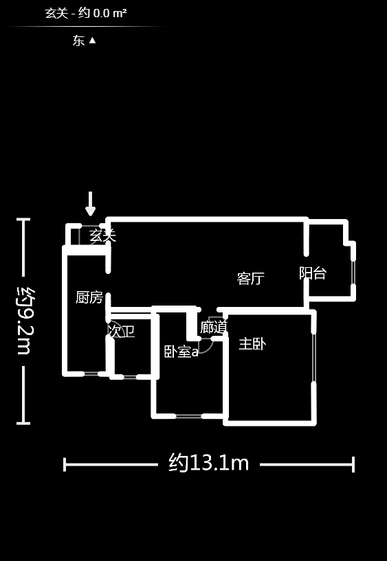 麓谷錦和園  2室1廳1衛(wèi)    66.8萬(wàn)戶(hù)型圖