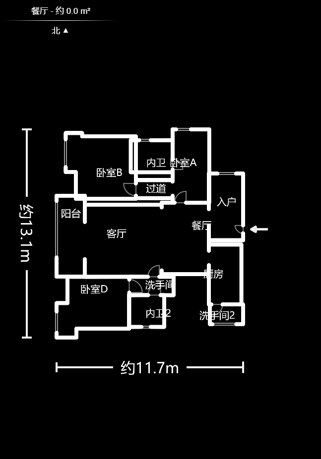 湘域熙岸  4室2厅2卫    240.0万户型图