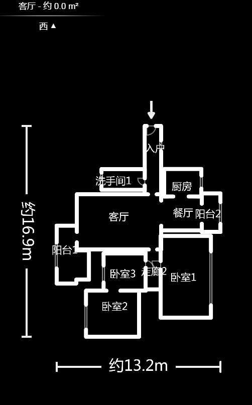 旺景园  4室2厅2卫    200.0万户型图