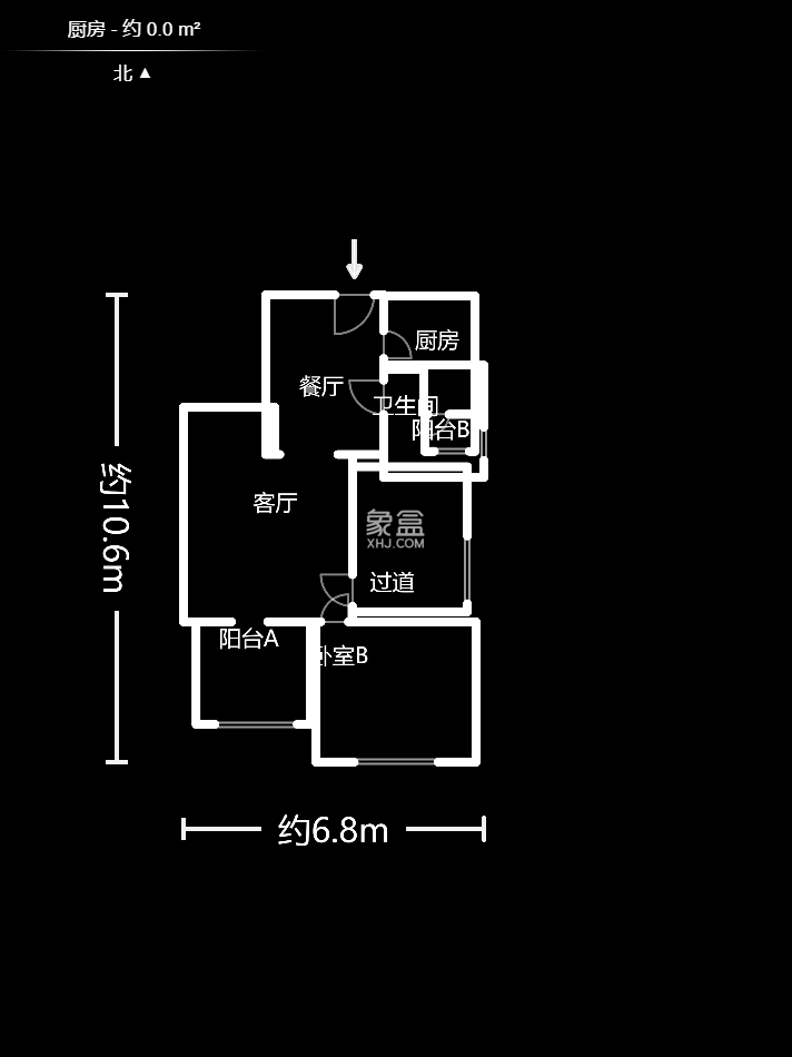 湘府9号  2室2厅1卫   93.00万户型图