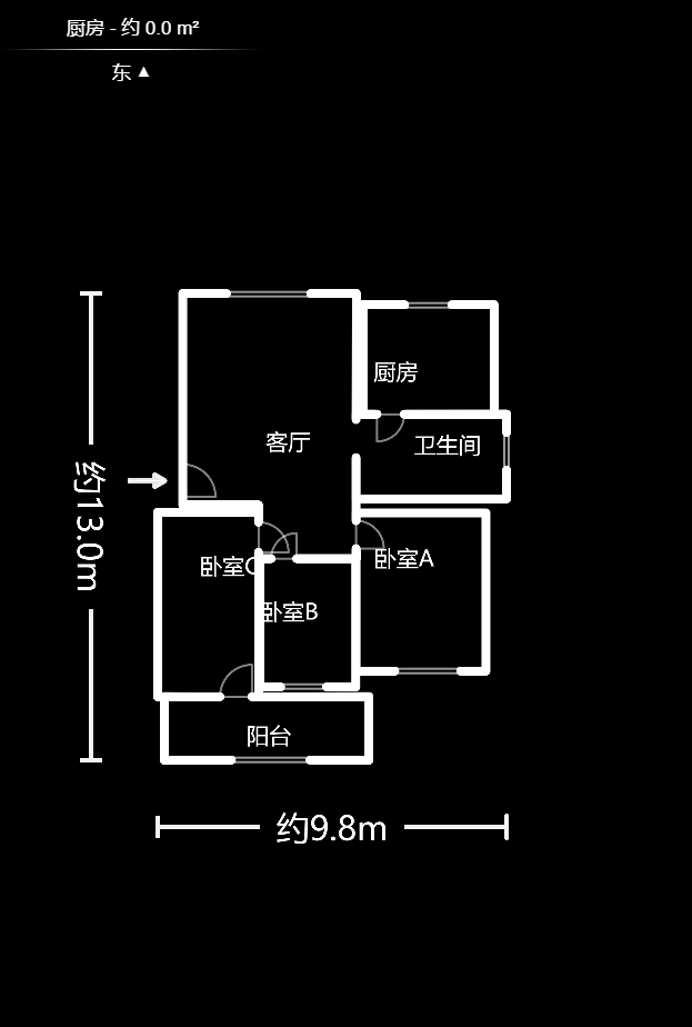 广厦新村  3室2厅1卫    55.0万户型图