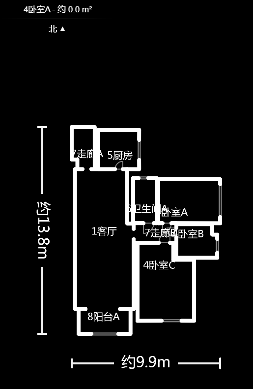 海洋半岛（月珑湾）  3室2厅2卫   95.00万户型图