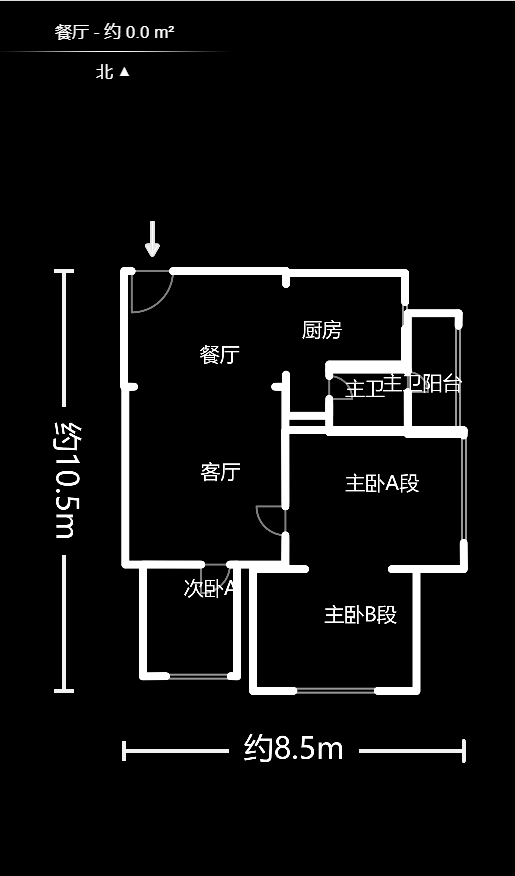 申奥美域  3室2厅1卫   80.00万户型图