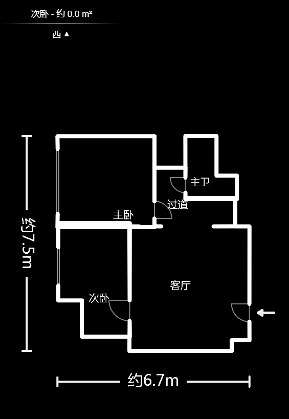协信星澜汇  2室1厅1卫   72.00万户型图