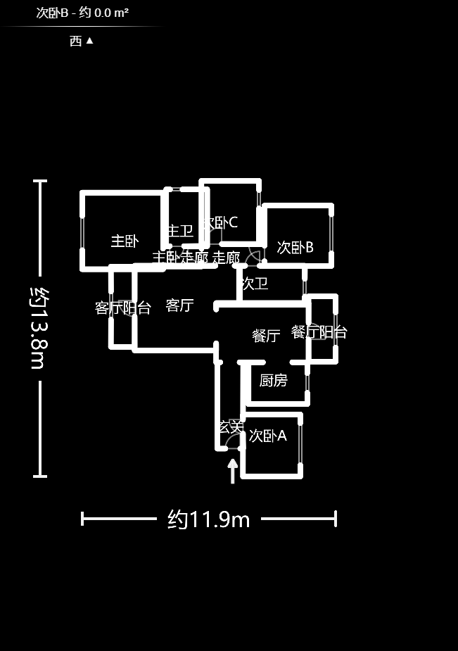 北辰中央公园B区  4室2厅2卫    138.0万户型图