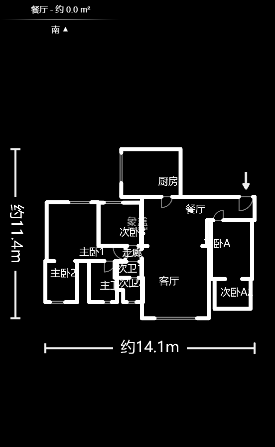 碧桂园威尼斯城  3室2厅2卫   139.90万户型图