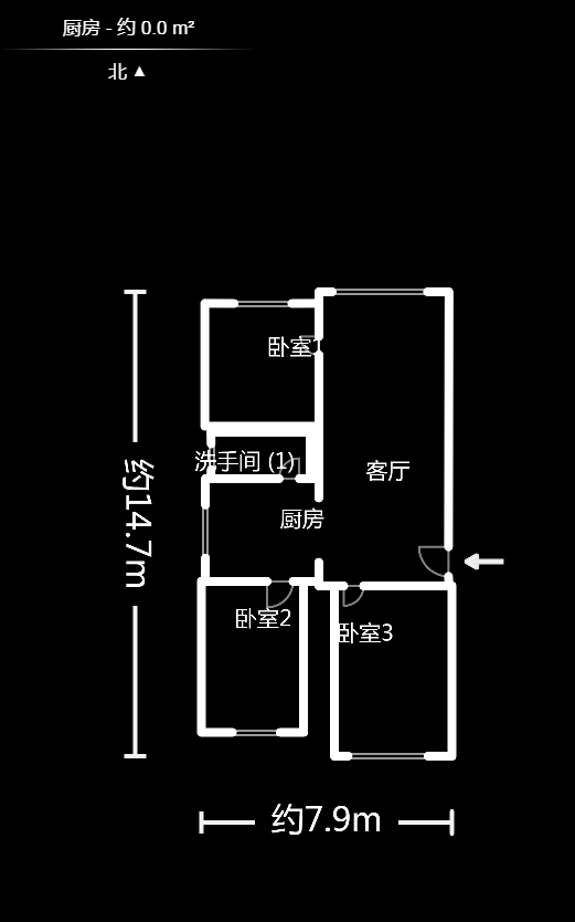 城南路散盘  4室2厅1卫   72.10万户型图