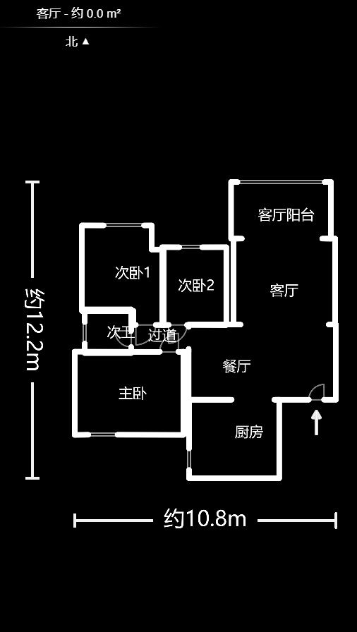 星蓝湾  3室2厅1卫    108.8万户型图