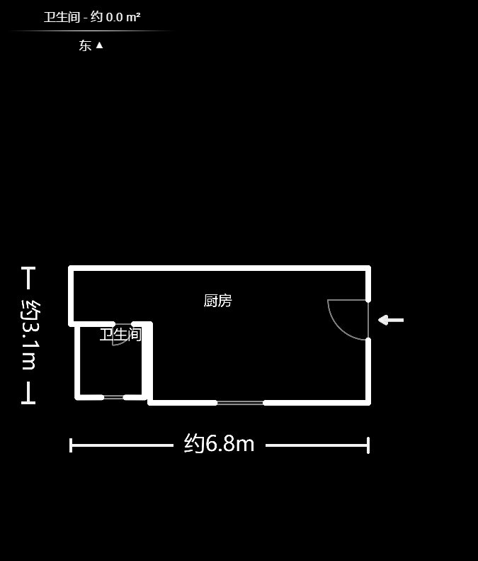 三王街散盘  1室1厅1卫   38.00万户型图