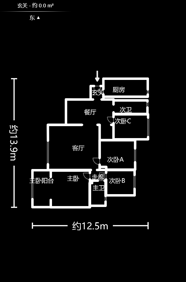山水嘉园  3室1厅1卫   115.00万户型图