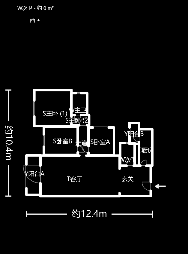 旭辉香樟公馆  3室2厅2卫    125.0万户型图