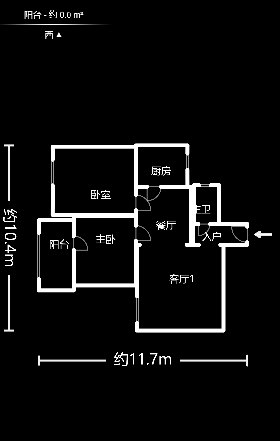 浏阳河畔家园  2室1厅1卫    2200.0元/月室内图1