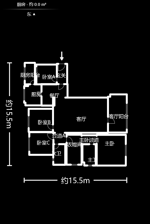 旭輝藏郡（藏郡、旭湘華府)  4室2廳1衛(wèi)    320.0萬(wàn)戶型圖
