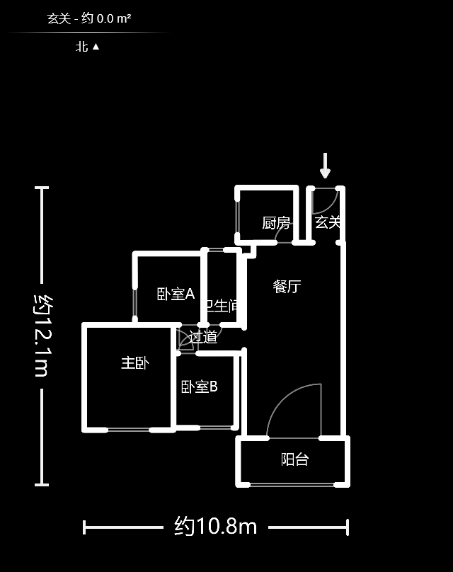 莱茵城  3室2厅1卫    86.8万户型图