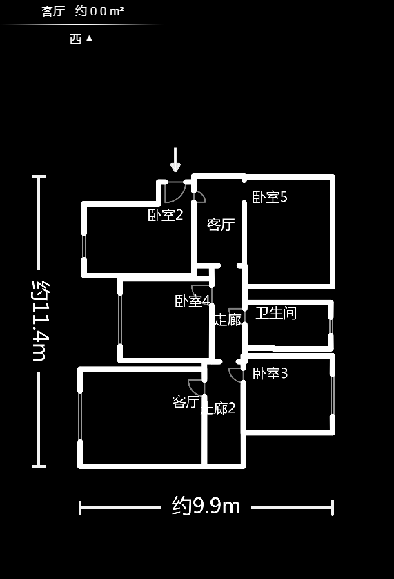 汇一城（汇壹公馆）  3室2厅2卫   109.00万户型图
