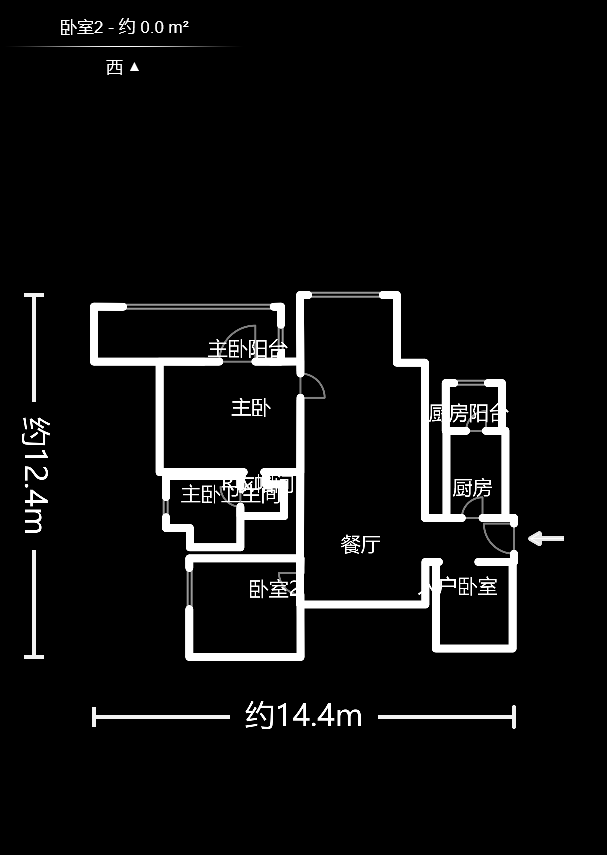 湘江壹号（创远湘江壹号）  2室2厅1卫    4800.0元/月室内图1