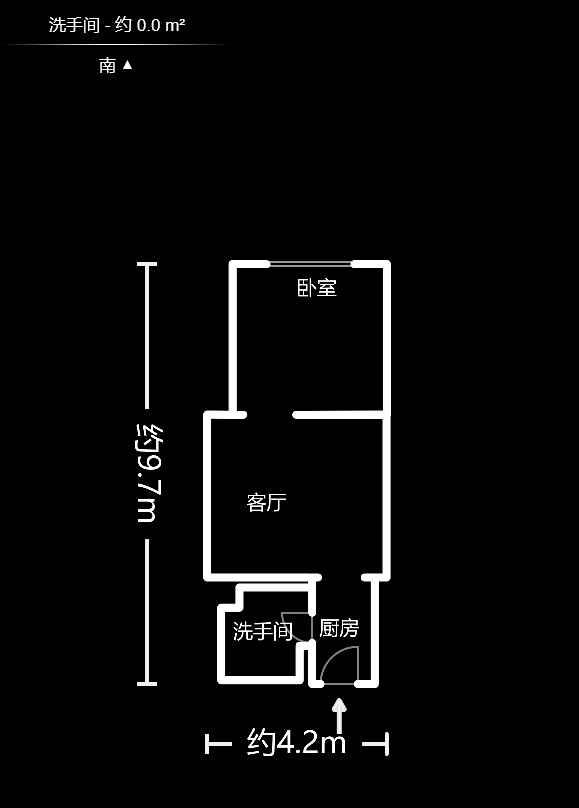 西子一间  1室1厅1卫   40.00万户型图