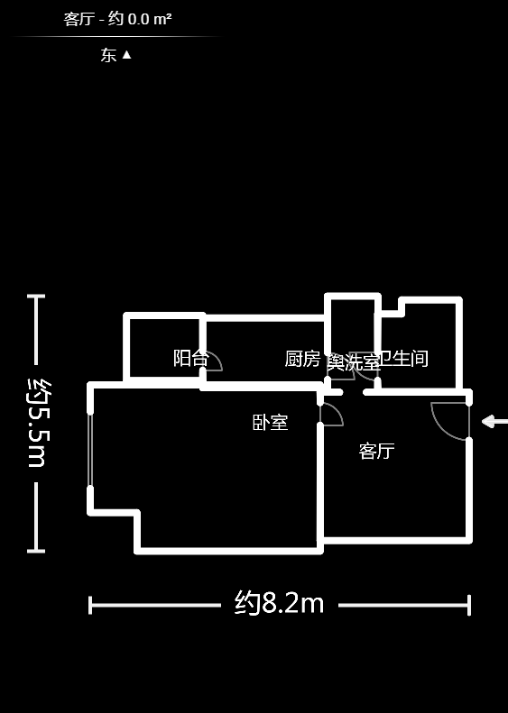 奥林匹克花园贡院二期  1室1厅1卫    56.0万户型图