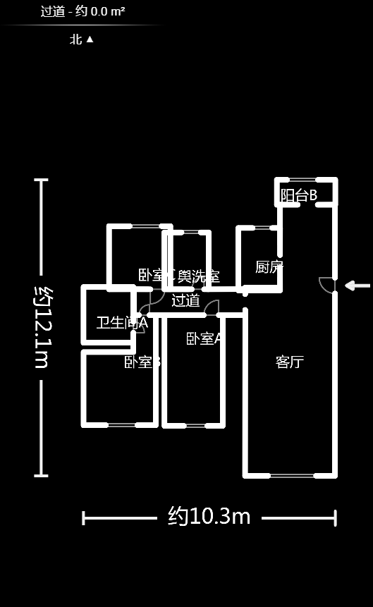 湘府东苑  3室2厅2卫   150.00万户型图