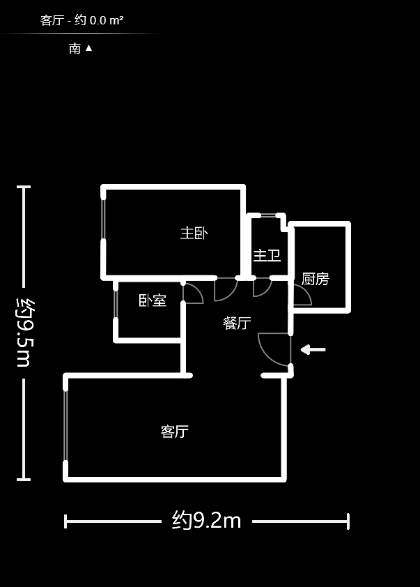 鸿运凯旋国际（科佳电脑城）  2室1厅1卫    79.0万户型图