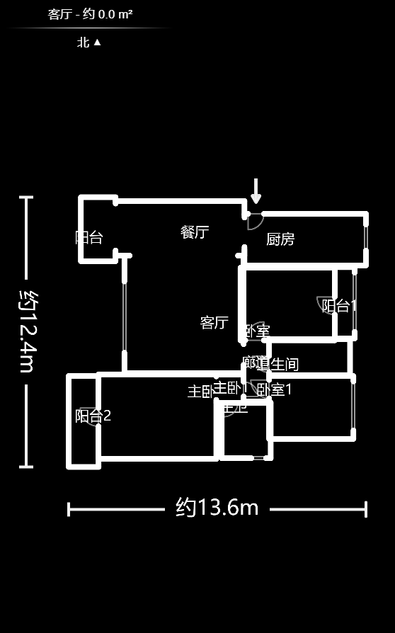 汀湘十里  3室2厅2卫   145.80万户型图