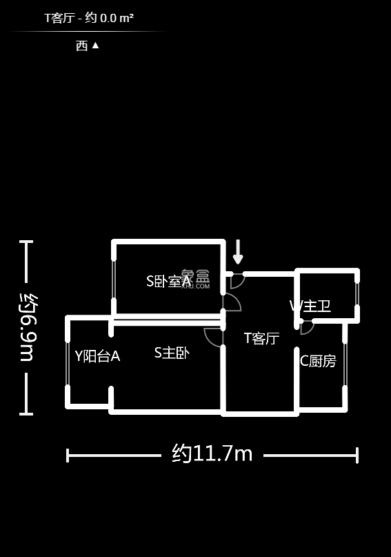 中南家园  2室2厅1卫    36.8万户型图