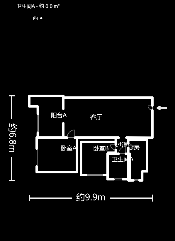 鑫远湘府华城  2室2厅1卫   91.00万户型图