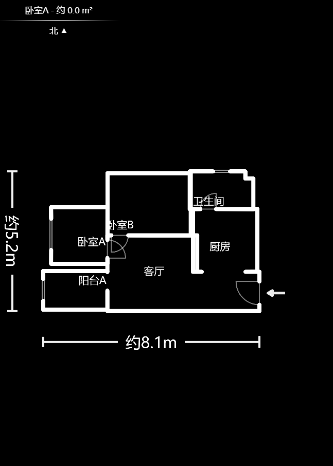 才子嘉都  2室1厅1卫    42.0万户型图
