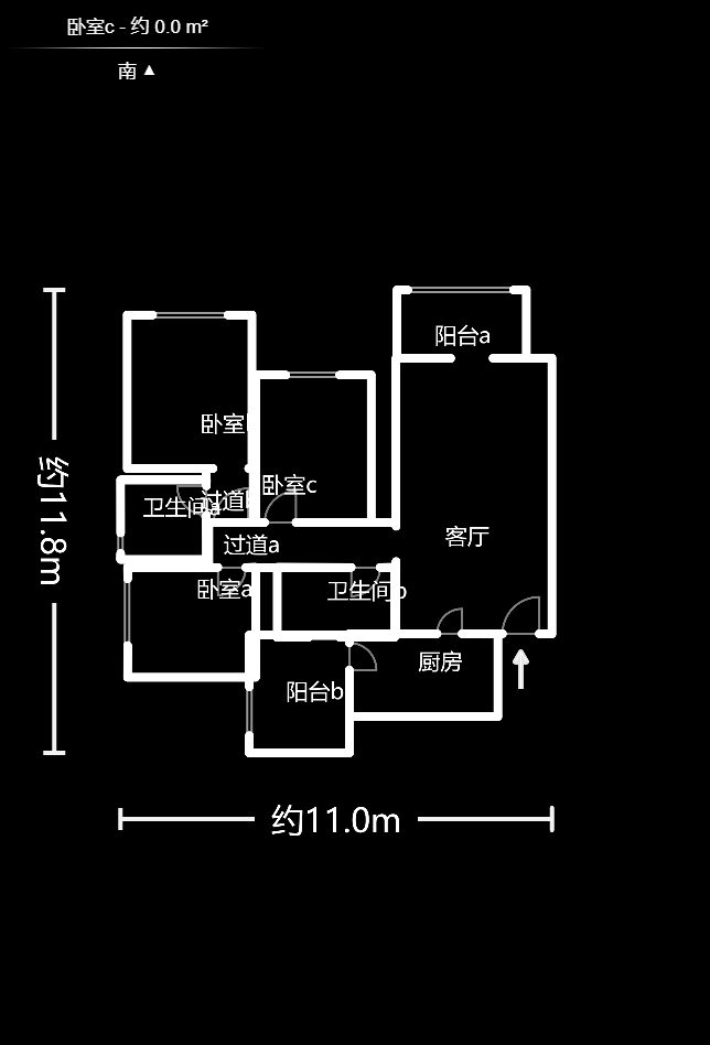 恒大城  3室2厅1卫   100.00万户型图