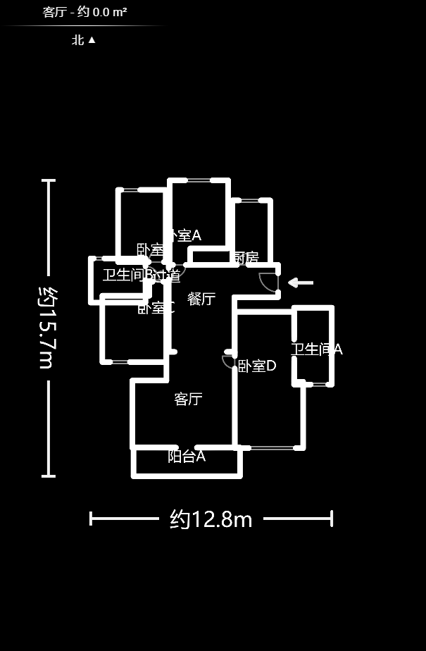 夏威夷碧水春城（碧桂园城市花园）  4室2厅2卫   195.00万户型图