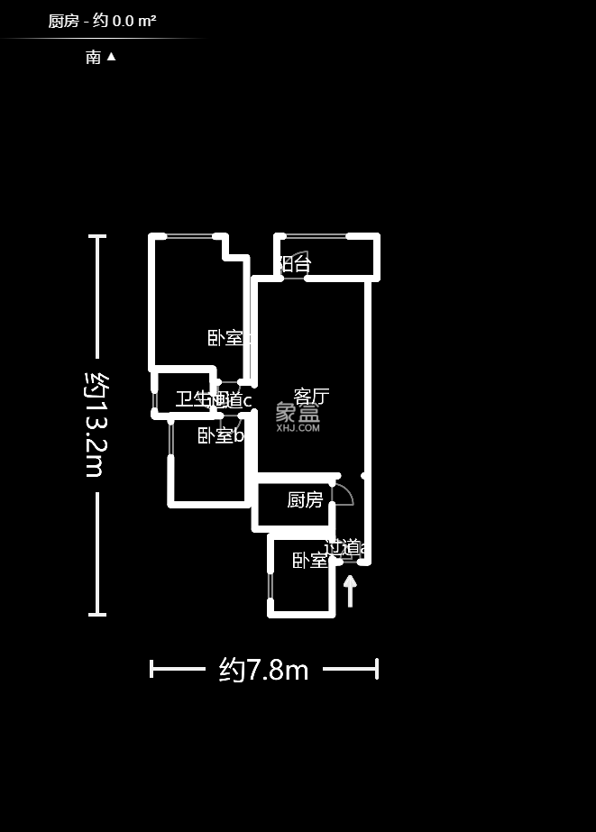 五矿紫湖香醍  3室2厅1卫    65.0万户型图