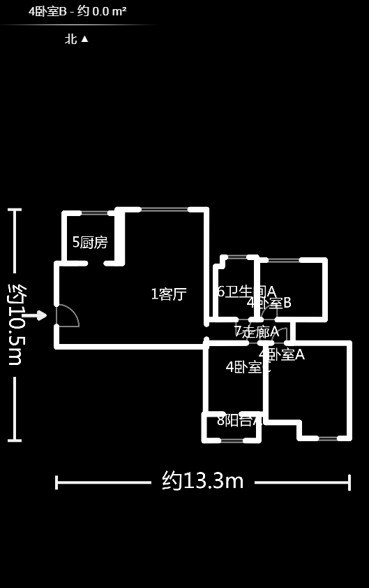 美利新世界  3室2厅1卫   82.00万户型图