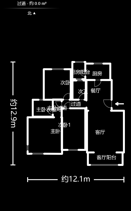 德润园  3室2厅1卫   95.00万户型图