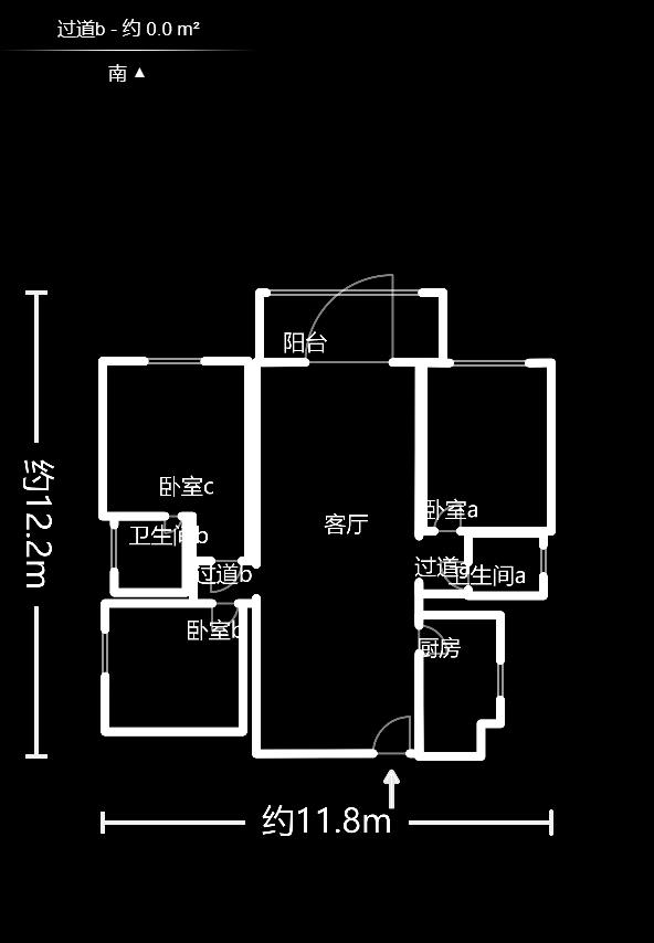 理工大学职工单位房青年汇  3室2厅2卫    86.8万户型图