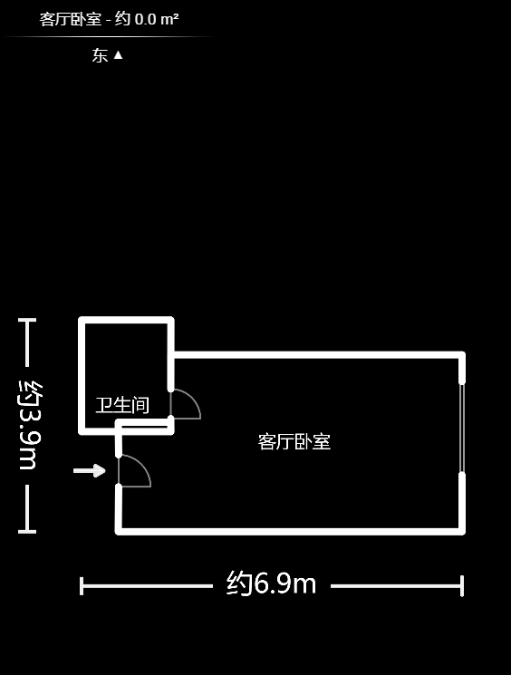 润和滨江府  1室1厅1卫   40.00万户型图