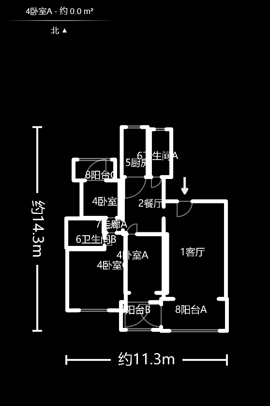 佳阳悦景馨都  3室2厅2卫   113.00万户型图