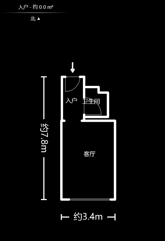 佐佑大厦  1室1厅1卫   19.00万户型图