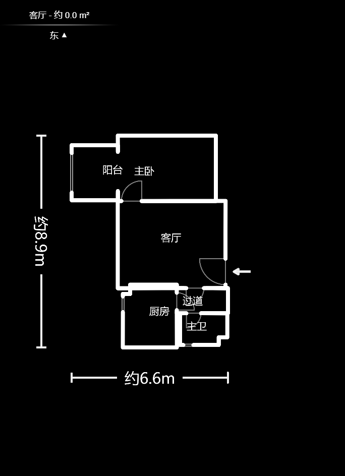 鹏程世家  1室1厅1卫   68.00万户型图