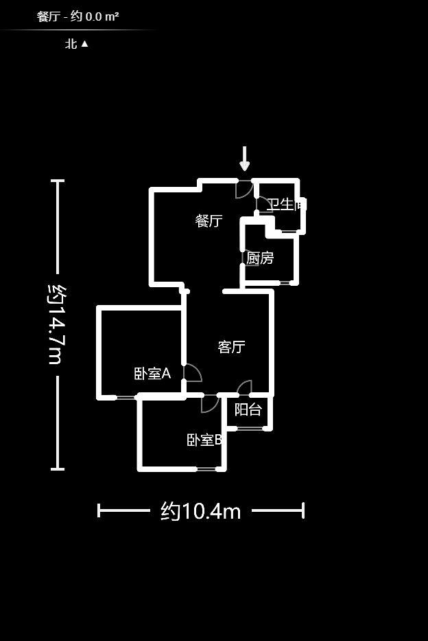 钱隆首府(福晟御园)  2室2厅1卫   95.00万户型图
