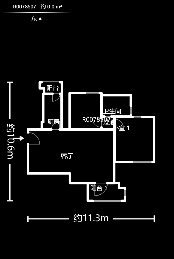 湘江世纪城映江苑  2室1厅1卫   85.00万户型图