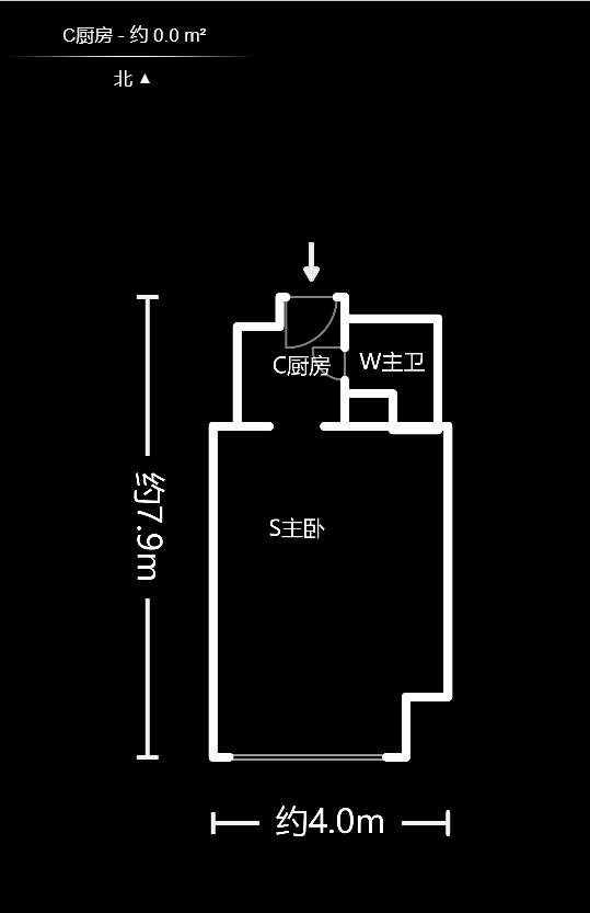 五江天街北区  1室1厅1卫   33.00万户型图