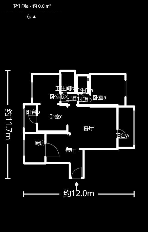 南郡雅园  3室2厅2卫   58.00万户型图