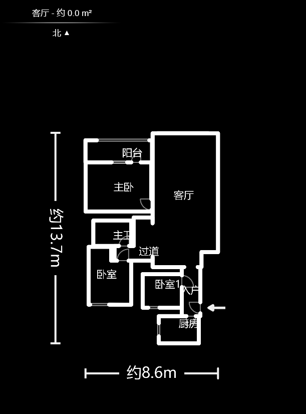 新富城  3室1厅1卫    100.0万户型图