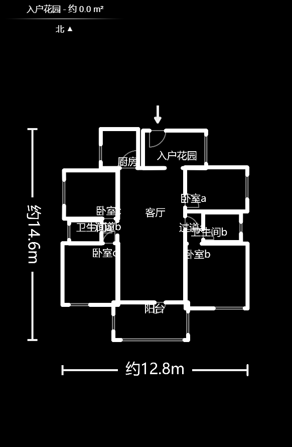 中悦领秀金都  4室2厅2卫   89.80万户型图