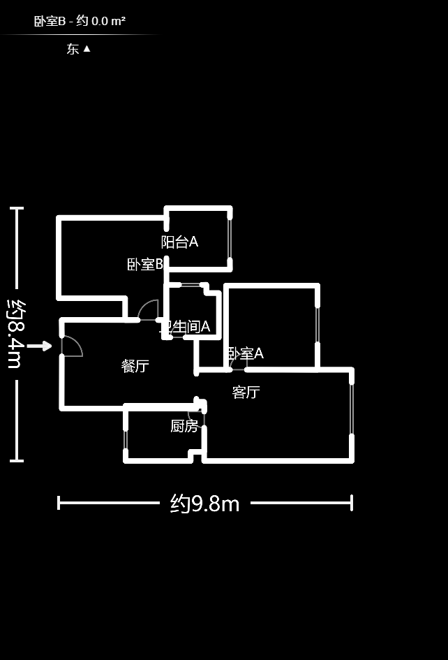 翡翠云天  2室2厅1卫   78.00万户型图