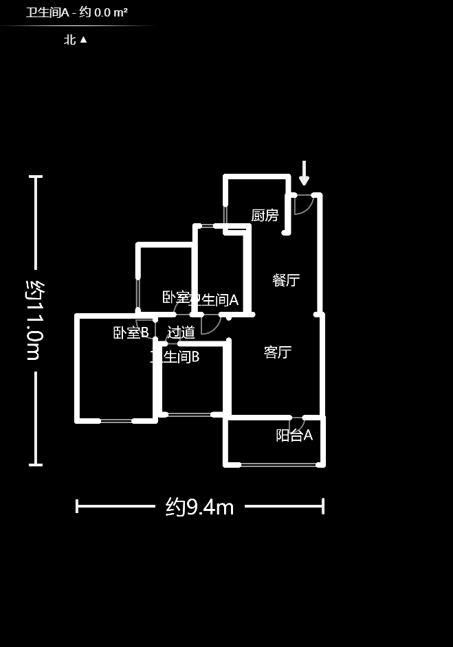 华银天际 3室2厅2卫 69.8万 华银天际 3室2厅2卫 69.8万户型图