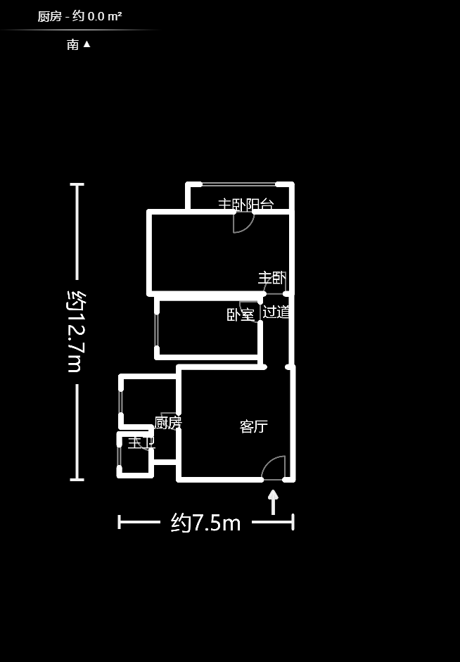 尚都花园城  2室1厅1卫    1700.0元/月室内图1