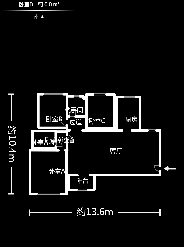 锦湘国际星城三期（锦绣苑）  3室2厅2卫    108.0万户型图