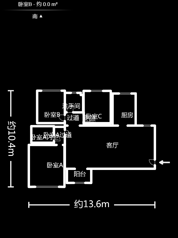 锦湘国际星城三期（锦绣苑） 3室2厅1厨2卫 112.00万户型图